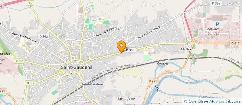 localisation de l'entreprise SELARL FELIOT BOULARAND à SAINT-GAUDENS