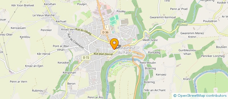 localisation de l'entreprise SELARL FREDERIC VIGOUROUX à CHATEAUNEUF-DU-FAOU