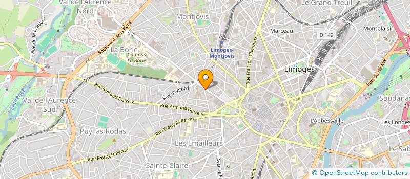 localisation de l'entreprise SELARL GAGNEUX ET LEMAIRE à LIMOGES