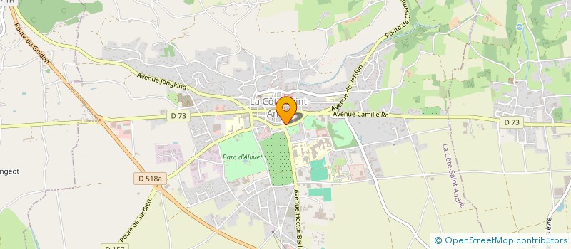 localisation de l'entreprise SELARL GHIBAUDO à LA COTE-SAINT-ANDRE