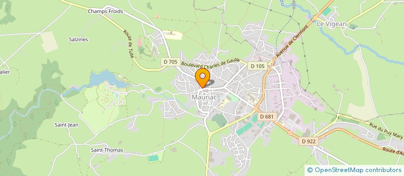 localisation de l'entreprise SELARL GIRAULT NICOLE à MAURIAC