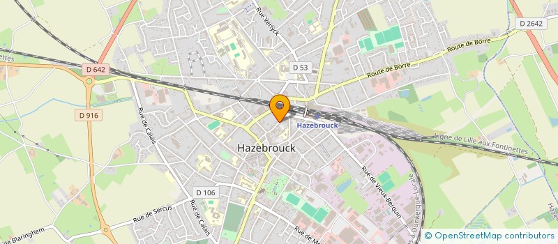 localisation de l'entreprise SELARL HUGUES LAPOUILLE à HAZEBROUCK