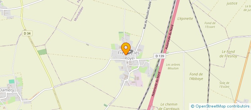 localisation de l'entreprise SELARL INFIRMIERS DU SANTERRE  FRESNOY-LES-ROYE