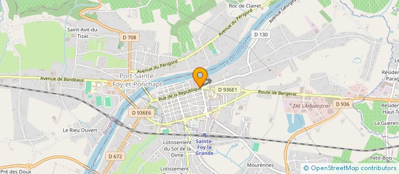 localisation de l'entreprise SELARL JEAN-FRANCOIS VIGNES ET FRANCK TARDY, NOTAIRES ASSOCIES  SAINTE-FOY-LA-GRANDE