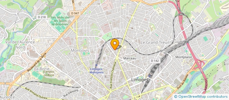 localisation de l'entreprise SELARL JEAN-JACQUES DUMAS à LIMOGES