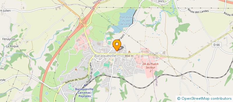 localisation de l'entreprise SELARL JEROME CAYSSIALS  BARAQUEVILLE