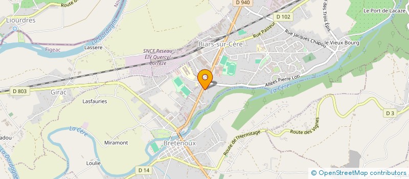 localisation de l'entreprise SELARL JPM  BIARS-SUR-CERE