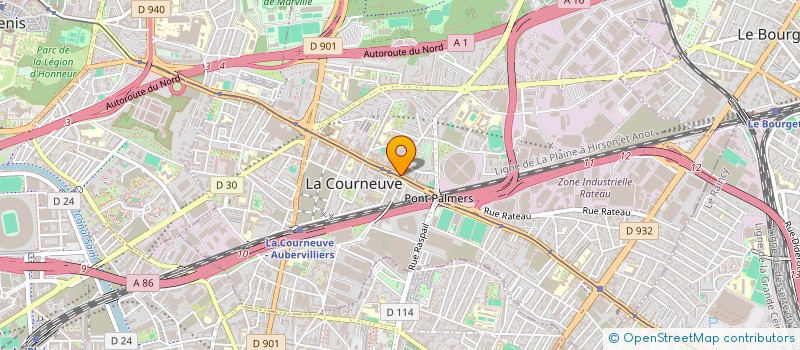 localisation de l'entreprise SELARL KINE COURNEUVE à LA COURNEUVE