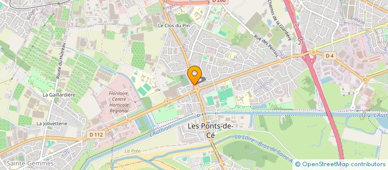 localisation de l'entreprise SELARL LABO ANALYSES BIOLOGIE GERZE à LES PONTS-DE-CE