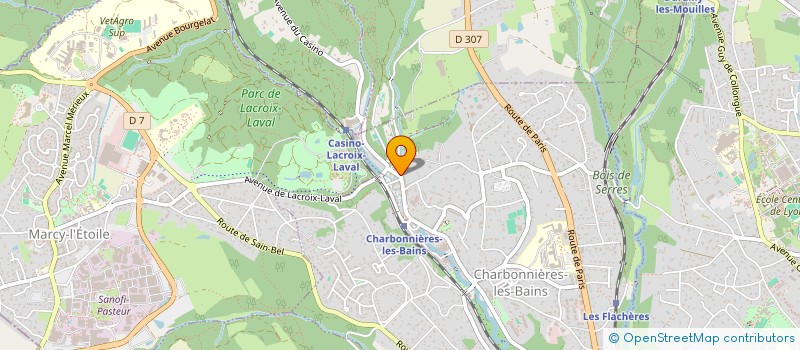 localisation de l'entreprise SELARL LABORATOIRE DES PIERRES DE LUNE à CHARBONNIERES-LES-BAINS