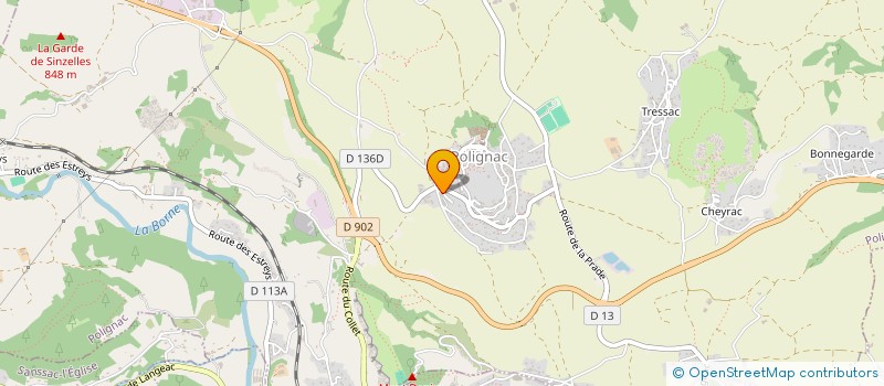 localisation de l'entreprise SELARL LAURIE HEBRARD  POLIGNAC