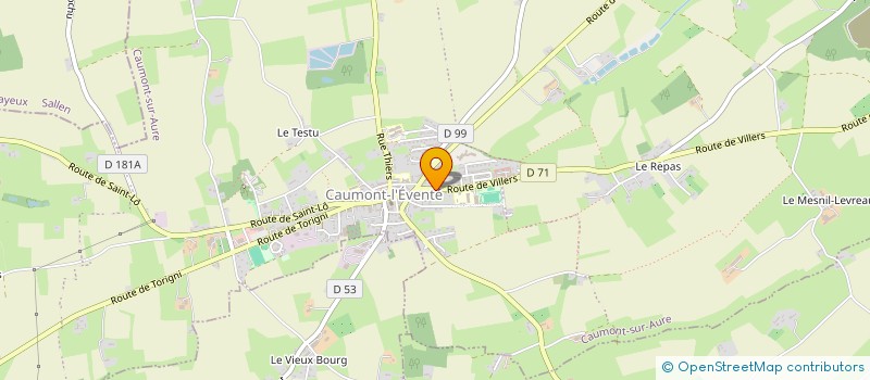 localisation de l'entreprise SELARL LEREDDE à CAUMONT-SUR-AURE