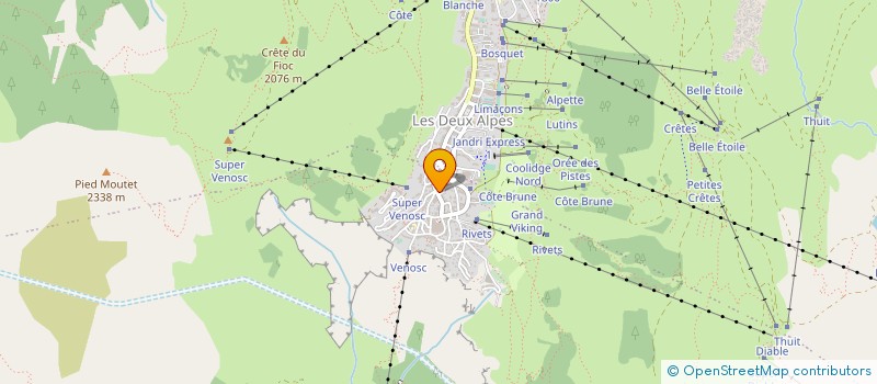 localisation de l'entreprise SELARL LES VIKINGS à LES DEUX ALPES