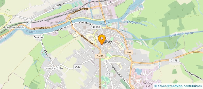 localisation de l'entreprise SELARL LOREAUX SOPHIE  BEAUJEU-SAINT-VALLIER-PIERREJUX-ET-QUITTEUR