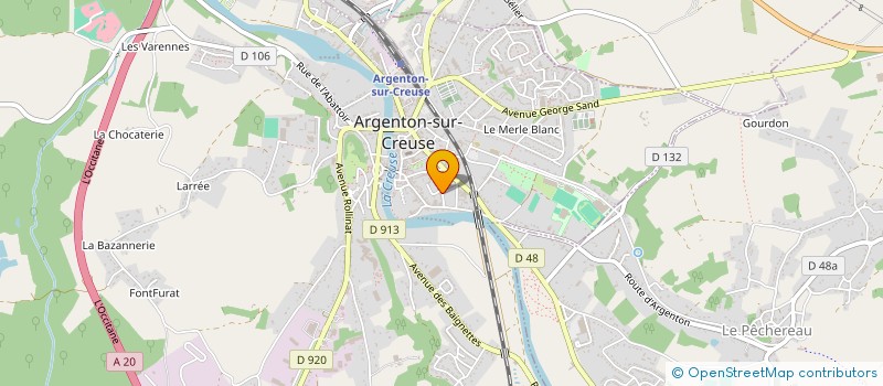 localisation de l'entreprise SELARL LUCIE BETANT à ARGENTON-SUR-CREUSE