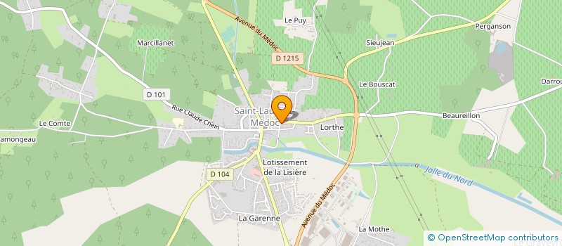 localisation de l'entreprise SELARL MARTIN GEOMETRES EXPERTS à SAINT-LAURENT-MEDOC