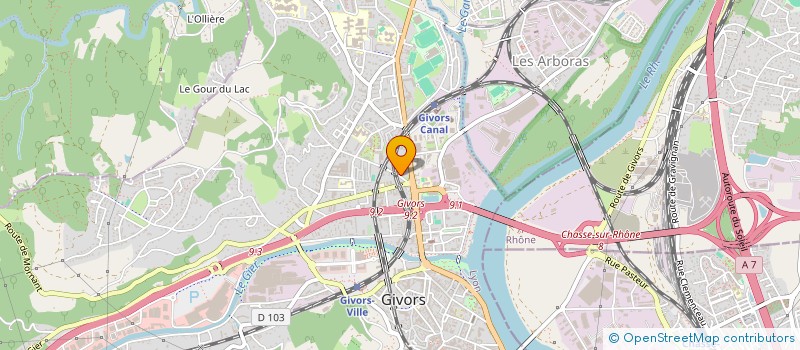 localisation de l'entreprise SELARL MASSEUR-KINESITHERAPEUTE ISABELLE PONCET  GIVORS