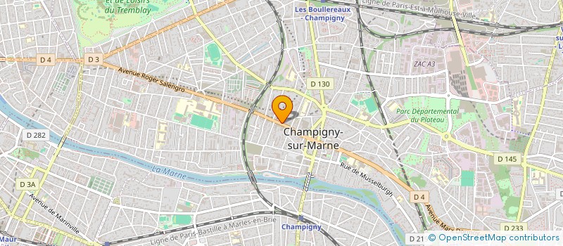 localisation de l'entreprise SELARL MEDJEBEUR BENYELLES à CHAMPIGNY-SUR-MARNE