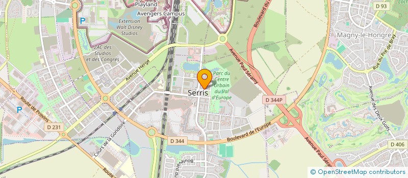 localisation de l'entreprise SELARL MLE CDUPONCHEELE ASSOCIES.  SERRIS