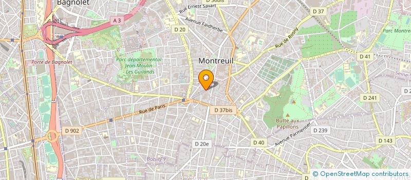 localisation de l'entreprise SELARL NOEMIE NATHAN à MONTREUIL