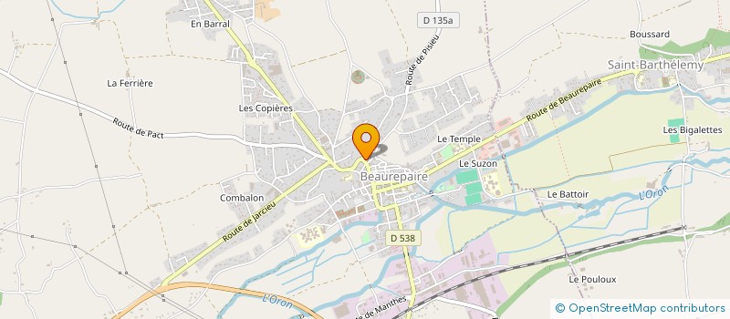 localisation de l'entreprise SELARL OLIVIER PERRIAT à BEAUREPAIRE