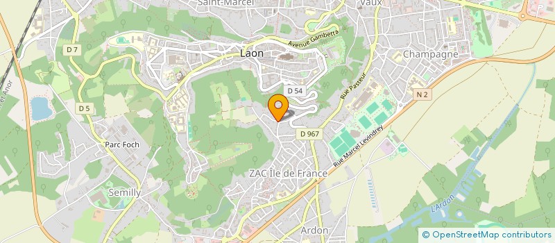 localisation de l'entreprise SELARL ORL DR TEDONG à LAON