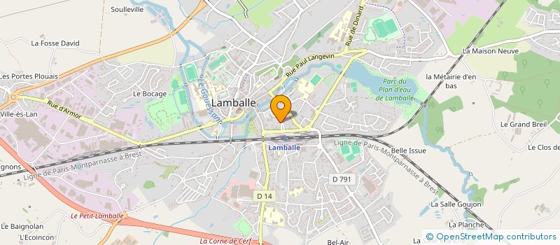 localisation de l'entreprise SELARL PAUL BOURLON  LAMBALLE-ARMOR