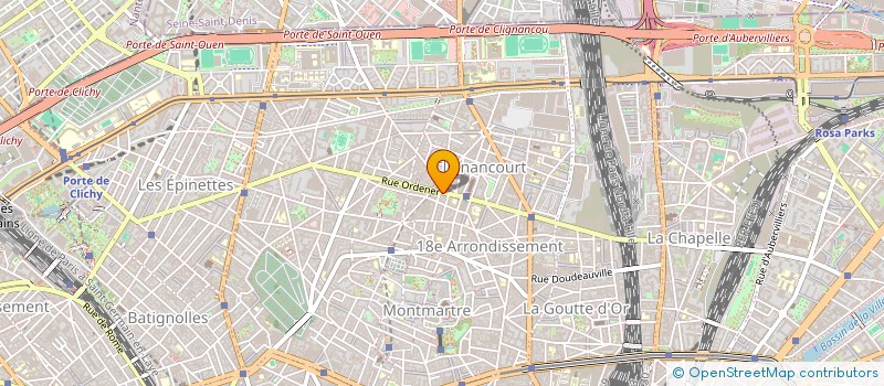 localisation de l'entreprise SELARL PHARMACIE CENTRALE 117 RUE ORDENER  PARIS