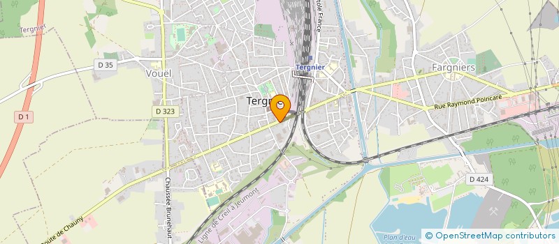 localisation de l'entreprise SELARL PHARMACIE CENTRALE DE TERGNIER  TERGNIER