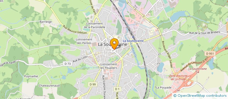 localisation de l'entreprise SELARL PHARMACIE CHARIOUX TROUVIN à LA SOUTERRAINE
