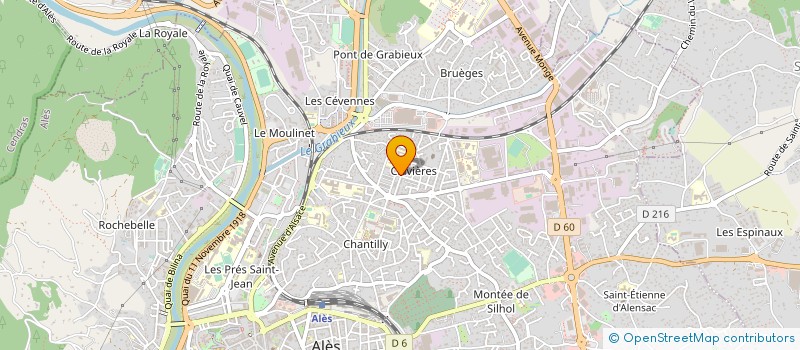 localisation de l'entreprise SELARL PHARMACIE DE CLAVIERES à ALES