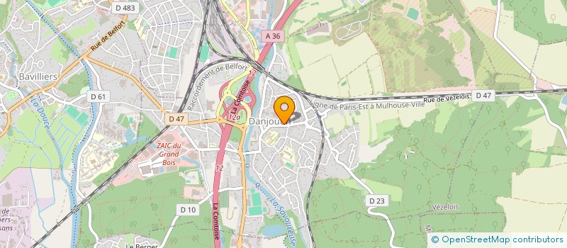 localisation de l'entreprise SELARL PHARMACIE DE DANJOUTIN  DANJOUTIN