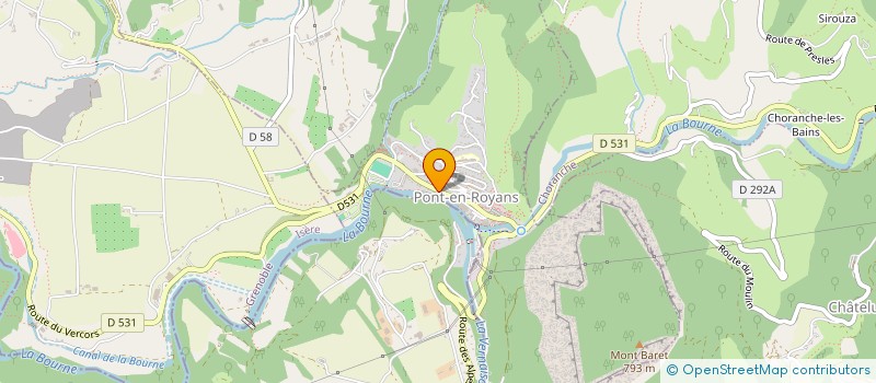 localisation de l'entreprise SELARL PHARMACIE DE L'EAU  PONT-EN-ROYANS