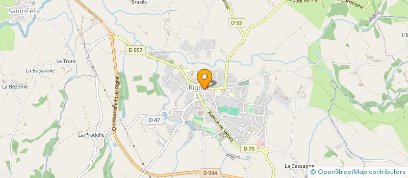 localisation de l'entreprise SELARL PHARMACIE DE RIGNAC  RIGNAC