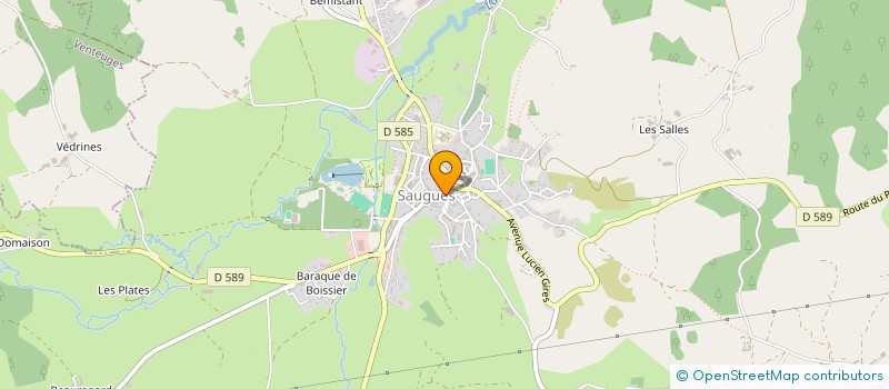 localisation de l'entreprise SELARL PHARMACIE DE SAUGUES  SAUGUES