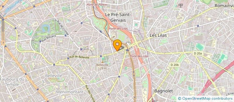 localisation de l'entreprise SELARL PHARMACIE DES HAUTS DE BELLEVILLE.  PARIS