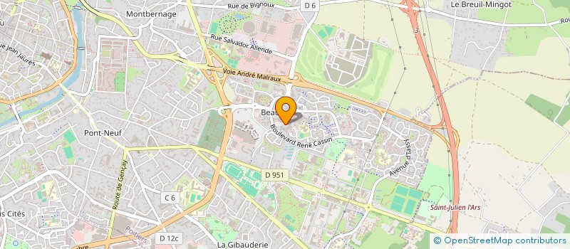 localisation de l'entreprise SELARL PHARMACIE DES TEMPLIERS  POITIERS