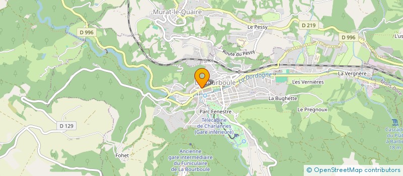 localisation de l'entreprise SELARL PHARMACIE DES THERMES  LA BOURBOULE