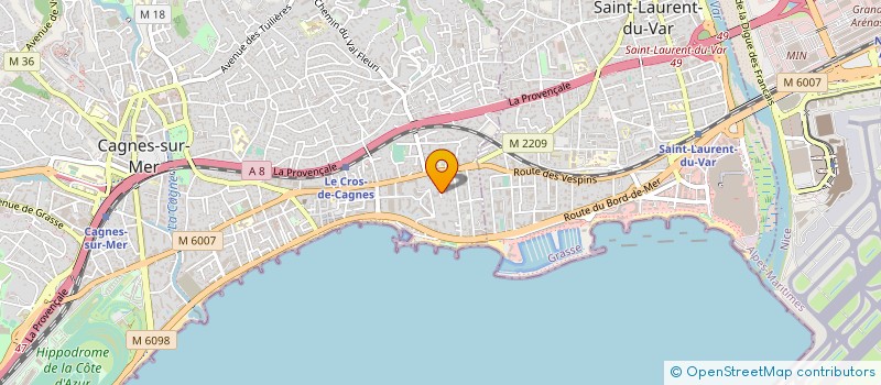 localisation de l'entreprise SELARL PHARMACIE DU HAUT PAYS à CAGNES-SUR-MER