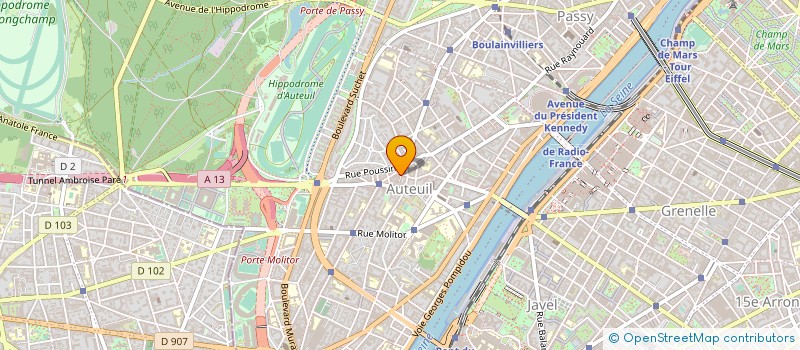 localisation de l'entreprise SELARL PHARMACIE DU QUARTIER D'AUTEUIL  PARIS