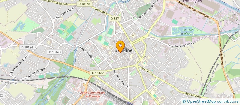 localisation de l'entreprise SELARL PHARMACIE FREMAULT  BETHUNE