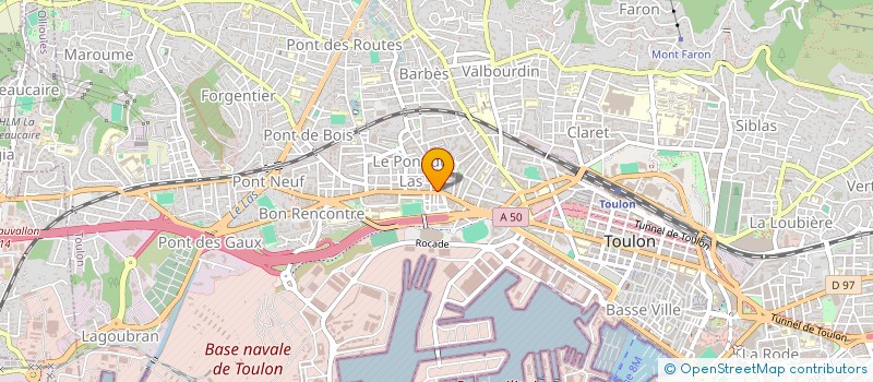 localisation de l'entreprise SELARL PHARMACIE LOUBRADOU  TOULON