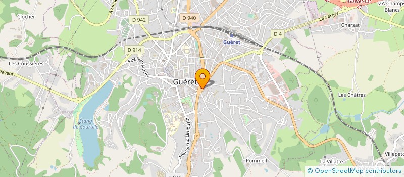 localisation de l'entreprise SELARL PHARMACIE MANOUVRIER  GUERET