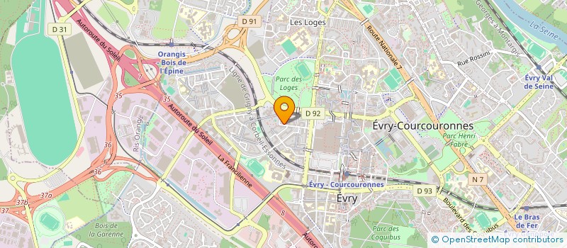 localisation de l'entreprise SELARL PHARMACIE MATIP  EVRY-COURCOURONNES