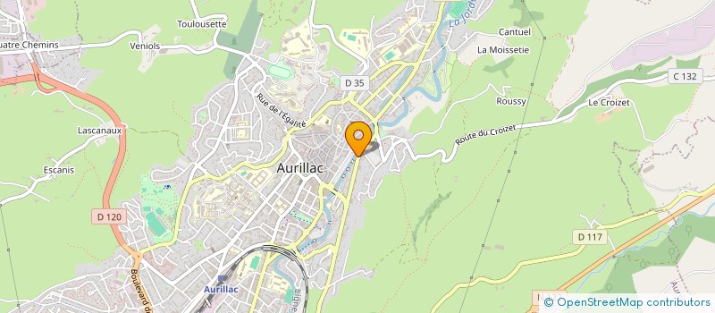 localisation de l'entreprise SELARL PIERRE DE PRATO  AURILLAC