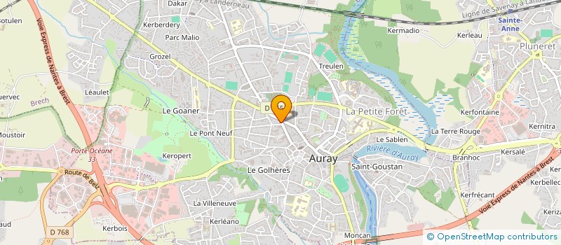 localisation de l'entreprise SELARL RENAN CONTE à AURAY