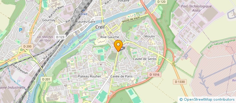 localisation de l'entreprise SELARL ROULET EMERIC  CREIL