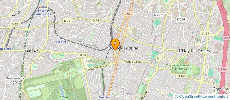 localisation de l'entreprise SELARL ROUSSARIE à BOURG-LA-REINE