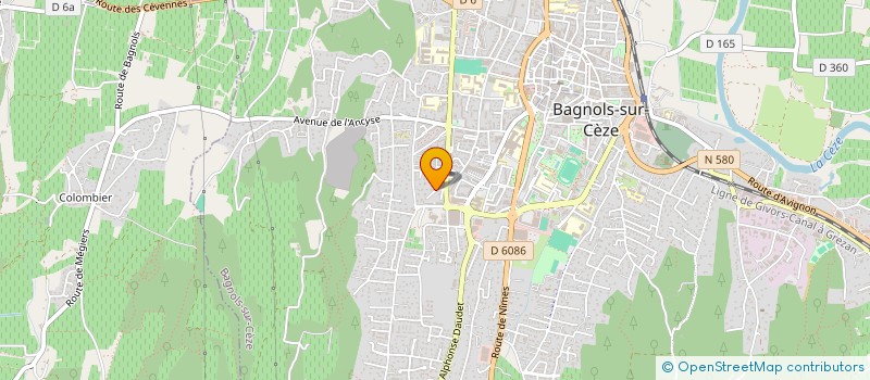 localisation de l'entreprise SELARL SANDRINE PEREZ  BAGNOLS-SUR-CEZE