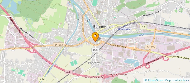 localisation de l'entreprise SELARL STEPHANIE BERTHOD & RENAUD BOCQUILLON  BONNEVILLE